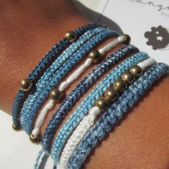 Handmade Beaded Macrame Friendship Bracelet - Picture 3 of 6